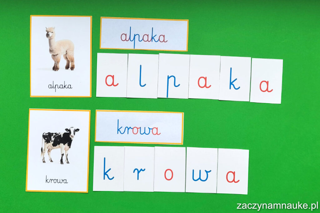 zwierzeta na wsi nauka pisania i czytania rewalidacja mowy i sluchu karty obrazkowe