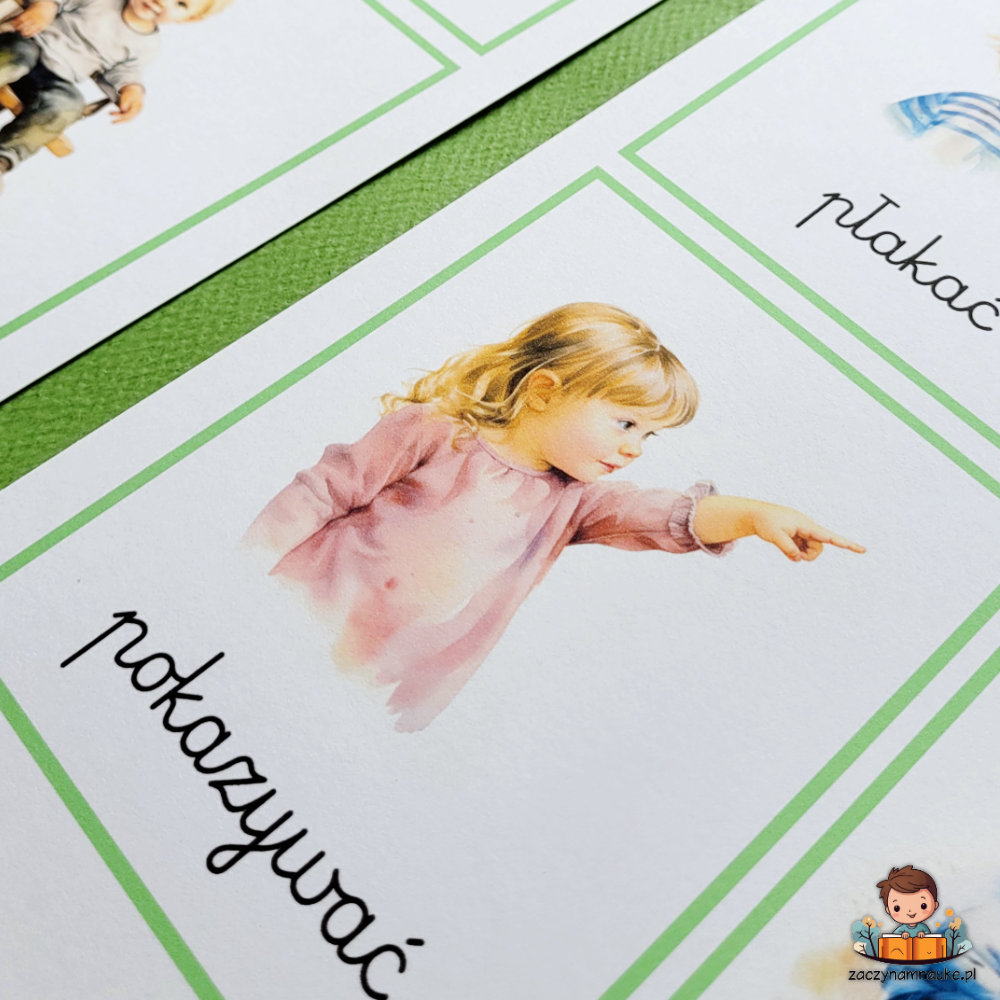 Karty Obrazkowe pierwsze slowa czasowniki czynnosci- plik PDF