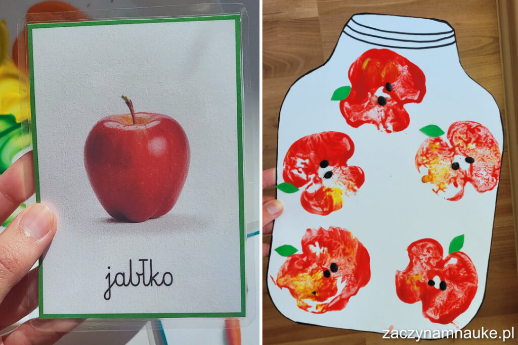 Jesienna zabawa plastyczna dla dzieci jesienne przetwory montessori