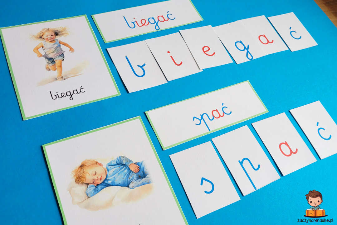 Ruchomy alfabet Montessori – co to jest? Polski alfabet pisany w nauce czytania i pisania.