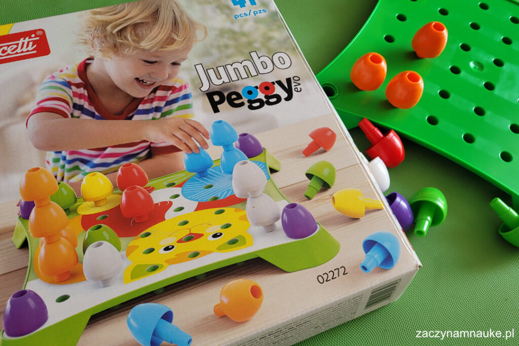 Jaka zabawka dla 18-miesięcznego dziecka Quercetti Jumbo Peggy Evo 1