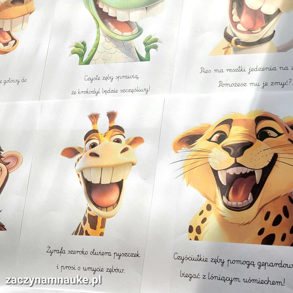 nauka mycia zebow dzien dentysty zabawa aktywnosc karty pracy pdf do druku
