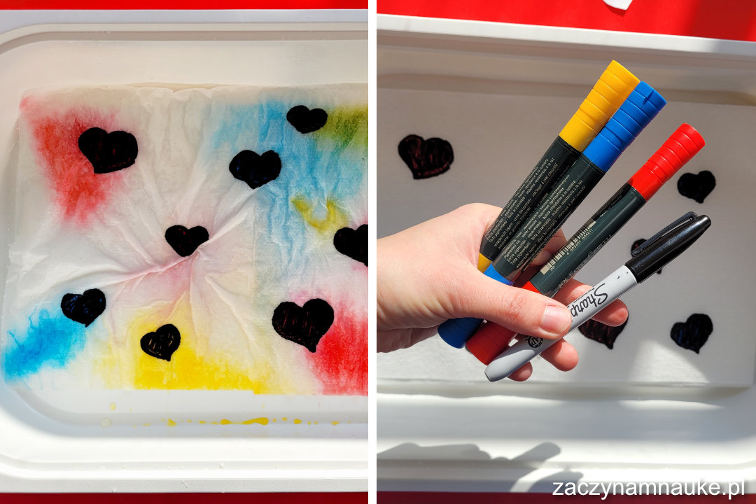 Sensoryczna zabawa walentynkowa dla dzieci – eksperyment dla przedszkolaków i dwulatków