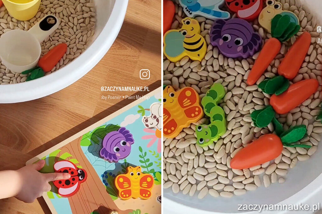 wiosenna zabawa dla dzieci pomysl na zabawe sensoryczna montessori wiosna symbole 2