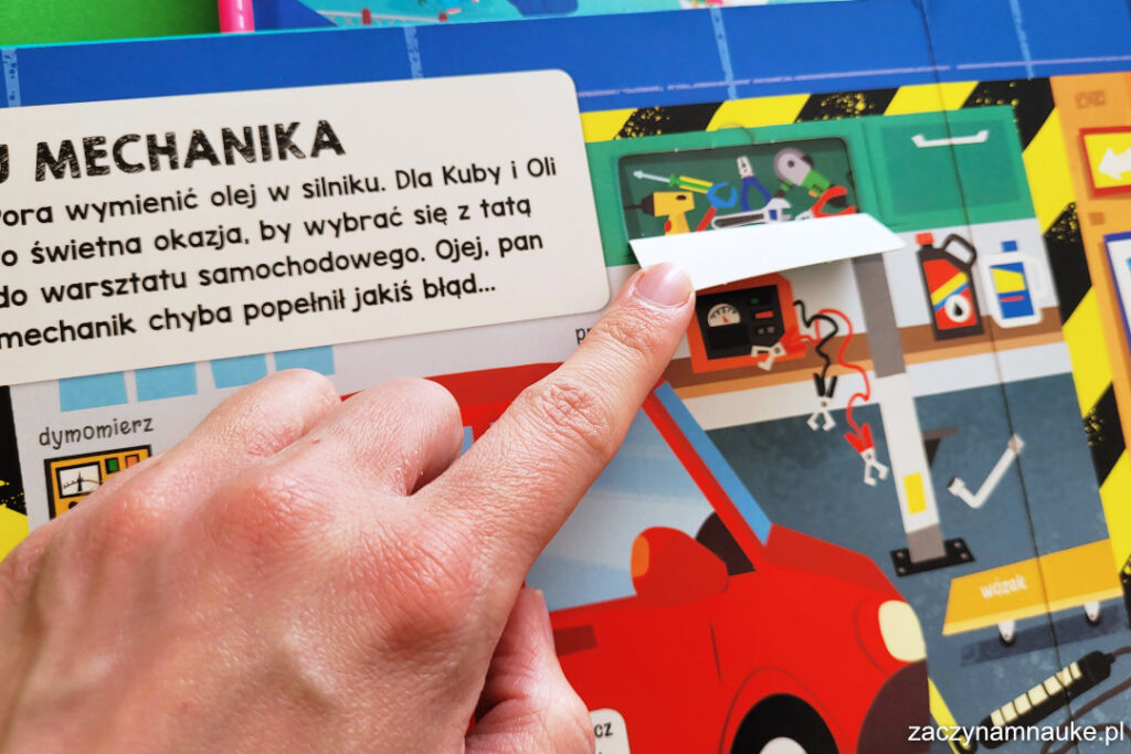 ksiazka z okienkami aksjomat wesole zoo pojazdy przedszkole ksiazka montessori dla dziecka przedszkole