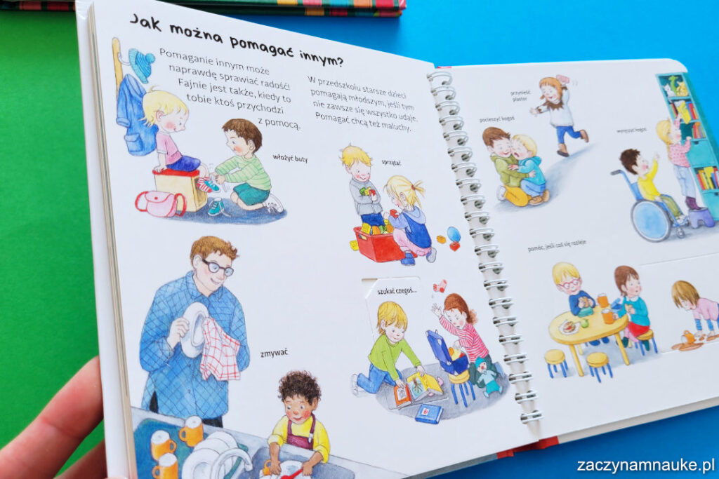 ksiazka z okienkami sam montessori dla dzieci jak sie dzielic wspolpracowac 2