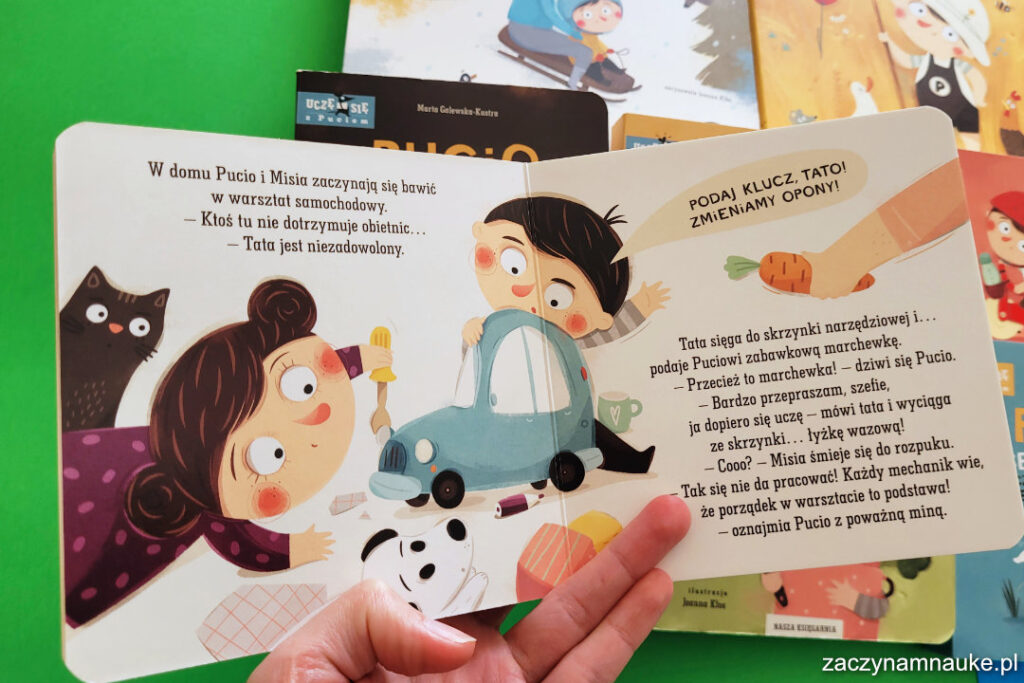 ksiazki dla dwurocznego dziecka pucio dla chlopca dla dwulatka montessori pucio sprzata