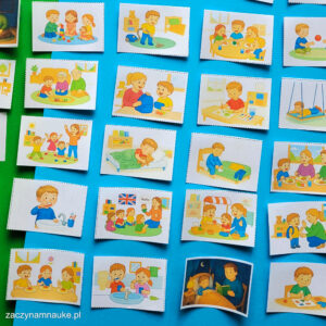 wizualny plan dnia przedszkolaka trzylatka karty obrazkowe nauka czasu moj dzien 3