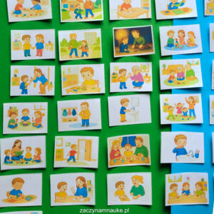 wizualny plan dnia przedszkolaka trzylatka karty obrazkowe nauka czasu moj dzien 6