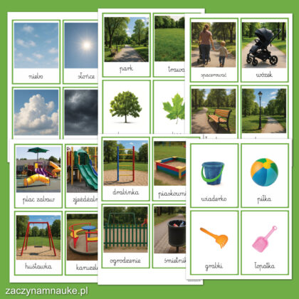 karty obrazkowe pierwsze slowa na spacerze w miescie nauka mowienia