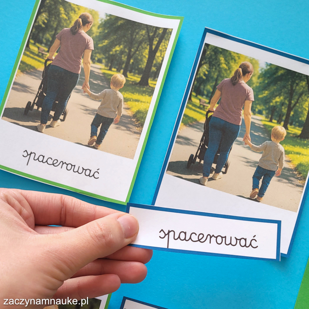 karty obrazkowe trojdzielne montessori pierwsze slowa na spacerze w miescie nauka mowienia pojazdy