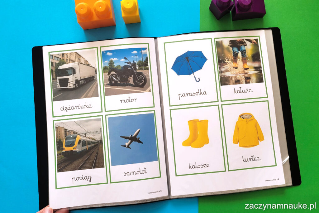 pierwsze slowa karty obrazkowe montessori nauka pisania i czytania alfabet