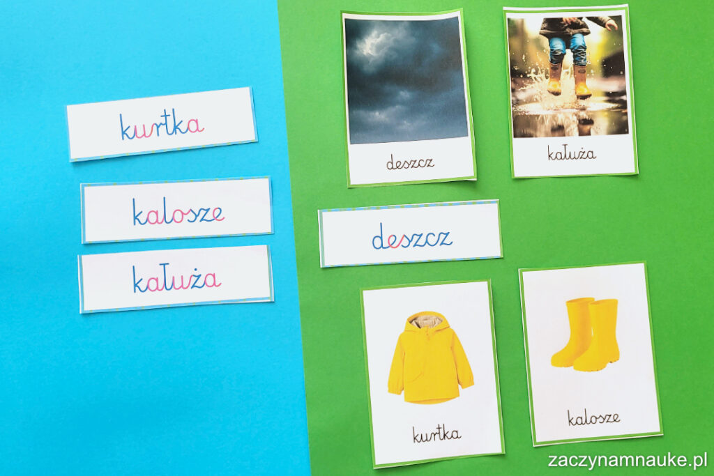 pierwsze slowa karty obrazkowe montessori nauka pisania i czytania alfabet 2