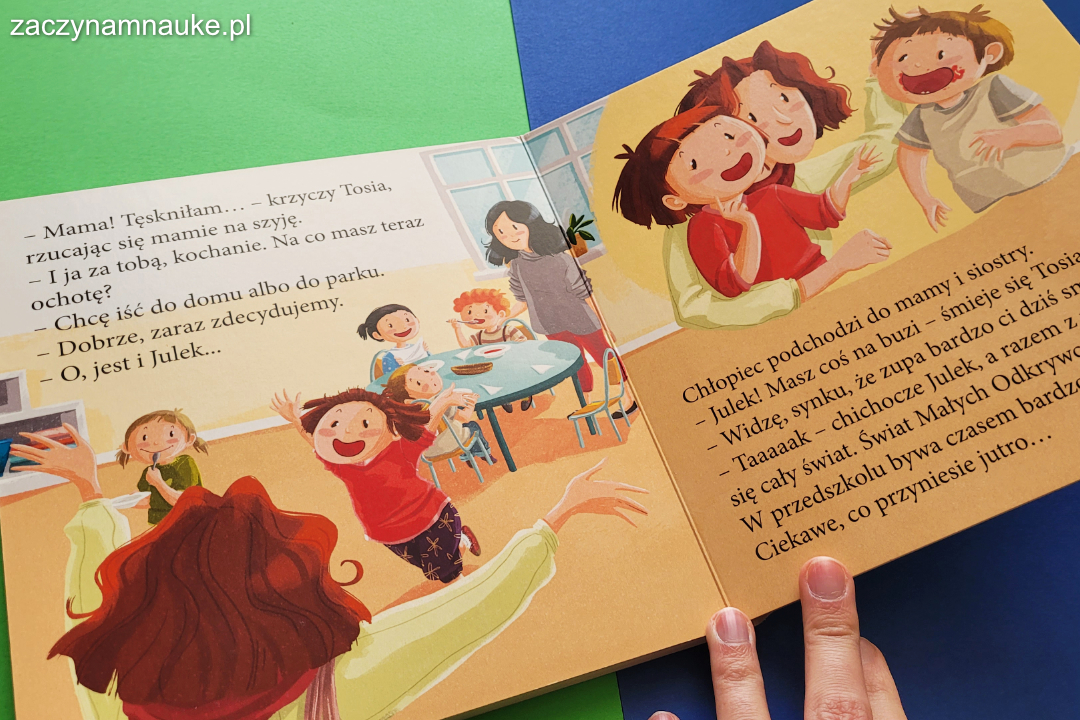 ksiazka o przedszkolku tosia i julek w przedszkolu montessori adaptacja do przedszkola 3