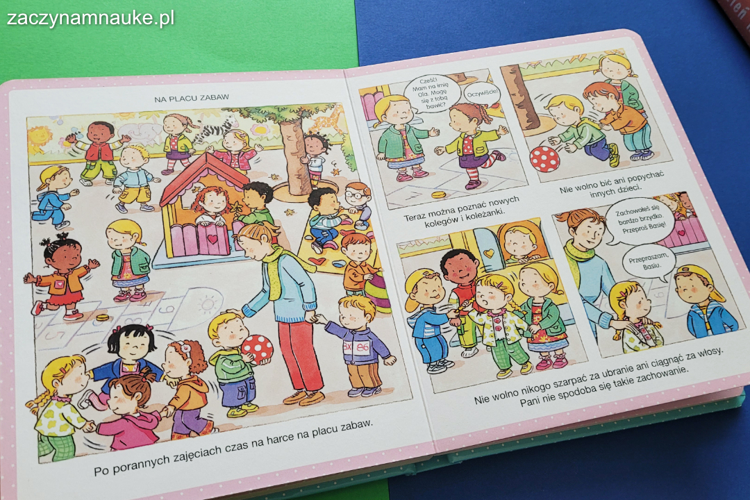 ksiazka o przedszkolku w przedszkolku obrazki dla maluchow montessori adaptacja do przedszkola 4