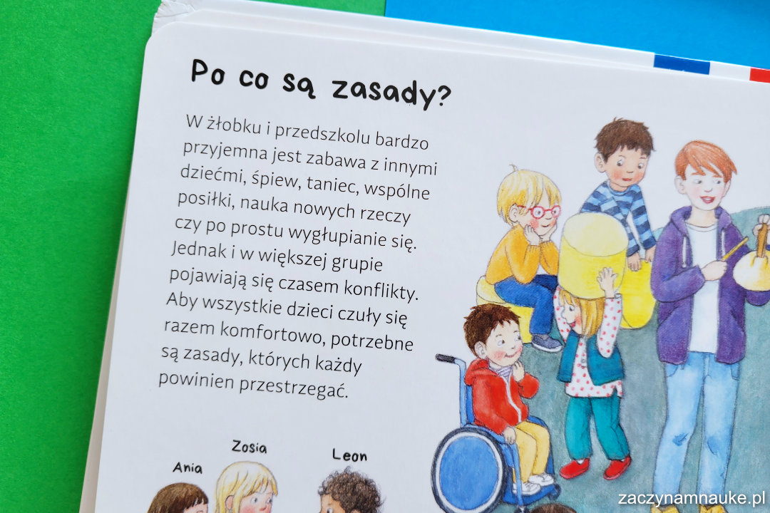ksiazka z okienkami jak sie dzielic wspolpracowac  sam montessori dla dzieci przedszkole adaptacja 6