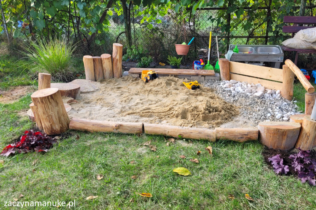 jak zbudowac piasownice diy montessori naturalistyczna naturalna piaskownica z drewna 11
