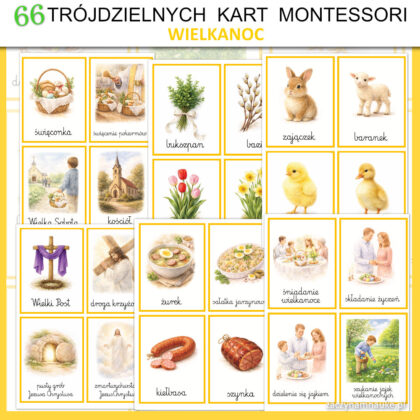 wielkanoc do druku obrazki karty obrazkowe trojdzielne montessori symbole wielkanocne 10