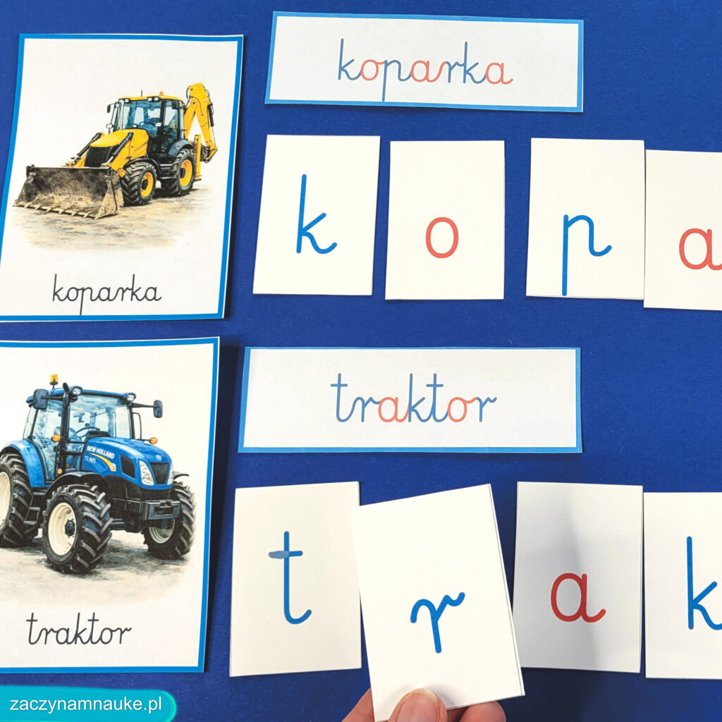 pojazdy obrazki do druku zestaw kart edukacyjnych montessori nazwy pojazdow marki aut samochody wiejskie kosmiczne budowlane 16