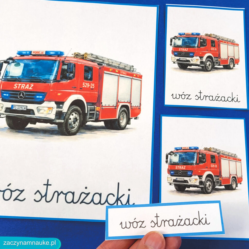pojazdy obrazki do druku zestaw kart edukacyjnych montessori nazwy pojazdow marki aut samochody wiejskie kosmiczne budowlane