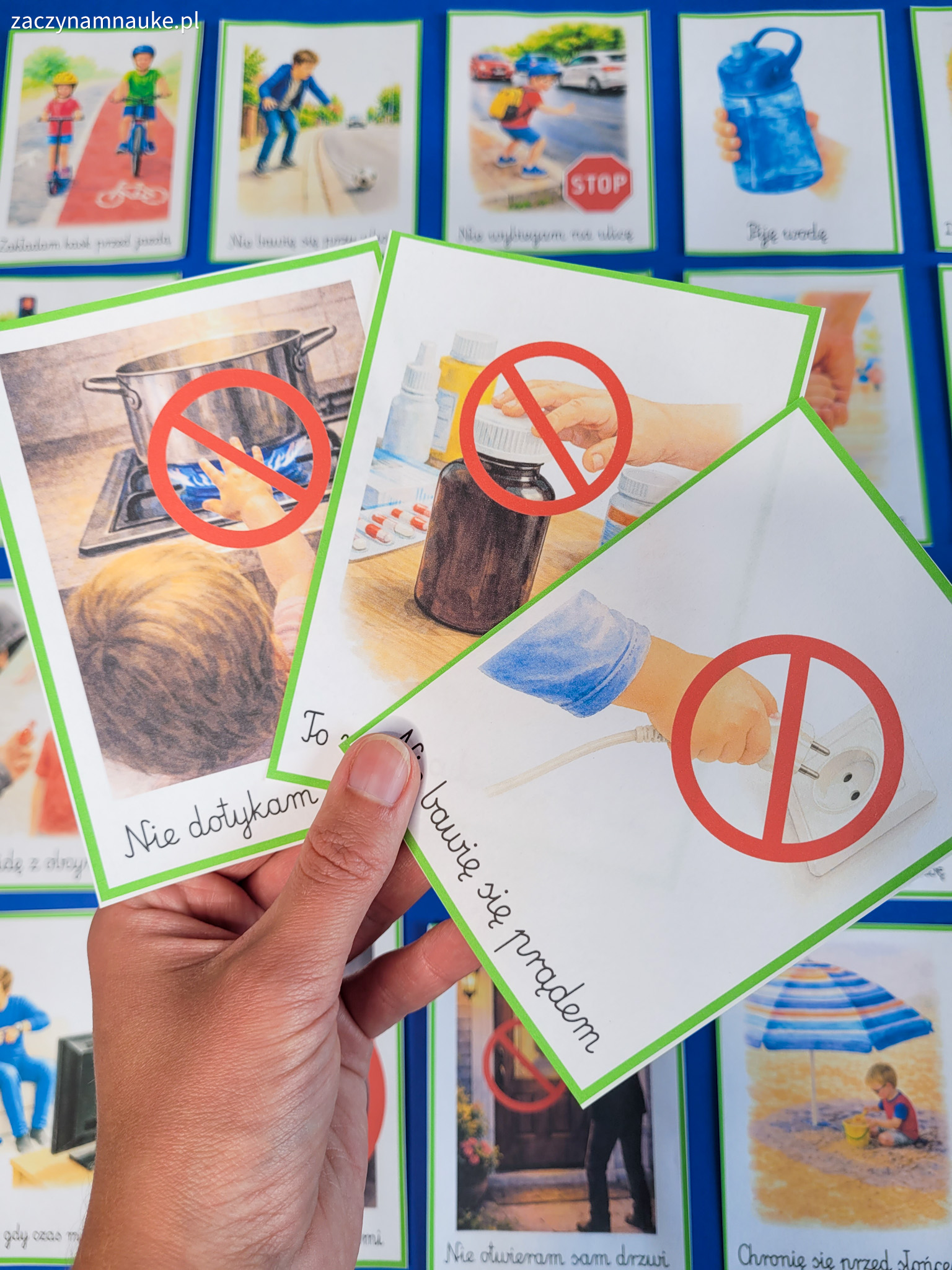 bezpieczne wakacje przedszkole dla dzieci lato w przedszkolu gazetka zestaw edukacyjny montessori