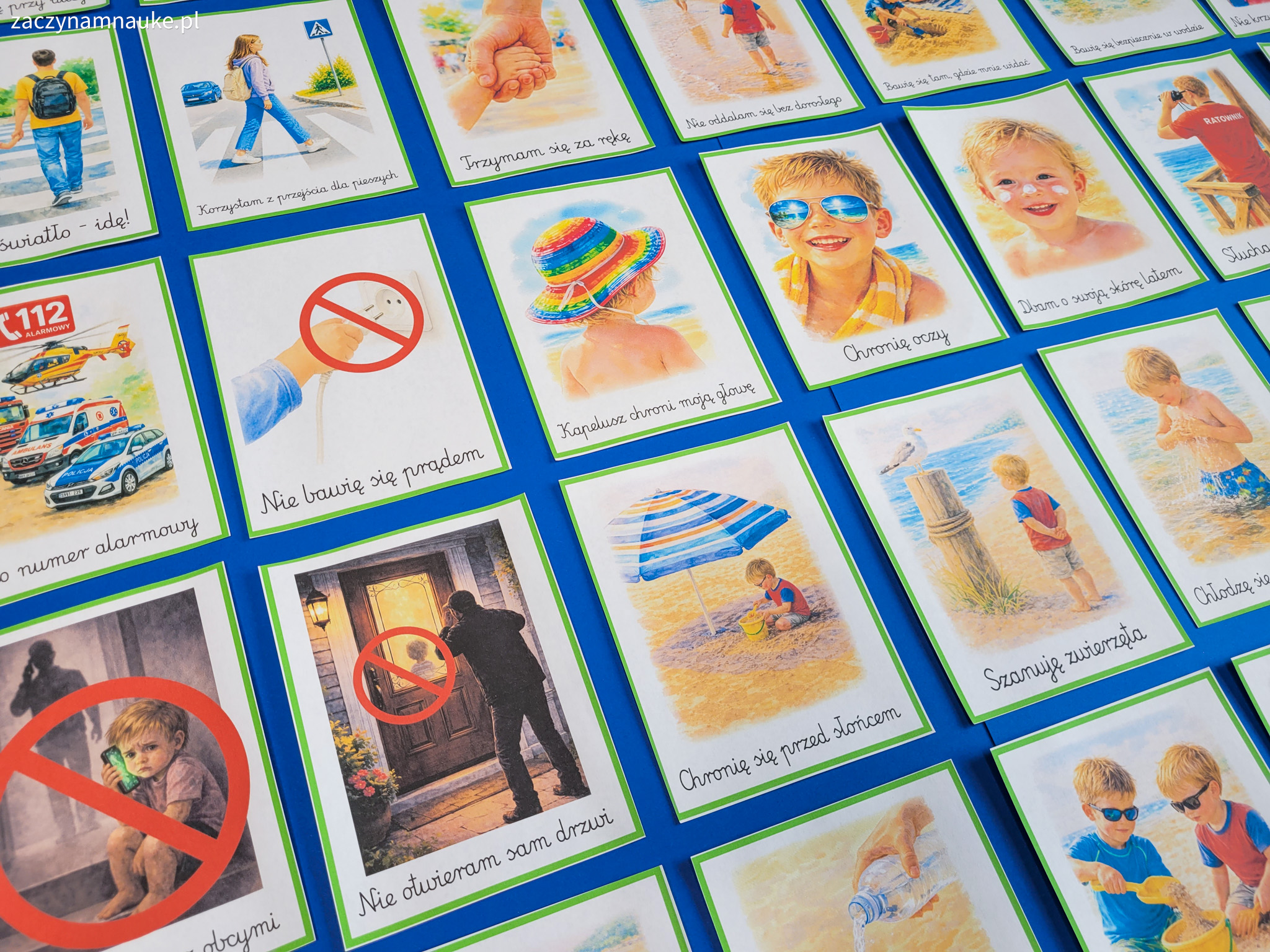 bezpieczne wakacje przedszkole dla dzieci lato w przedszkolu gazetka zestaw edukacyjny montessori (15 z 30)