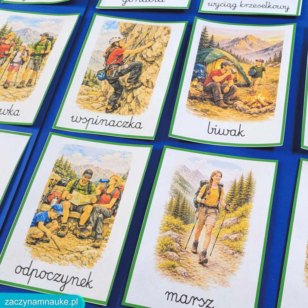 wakacje w gorach lato przedszkole karty pracy edukayjne montessori gorska wycieczka obrazki do druku pdf przyroda wczesnoszkolne zajecia 45