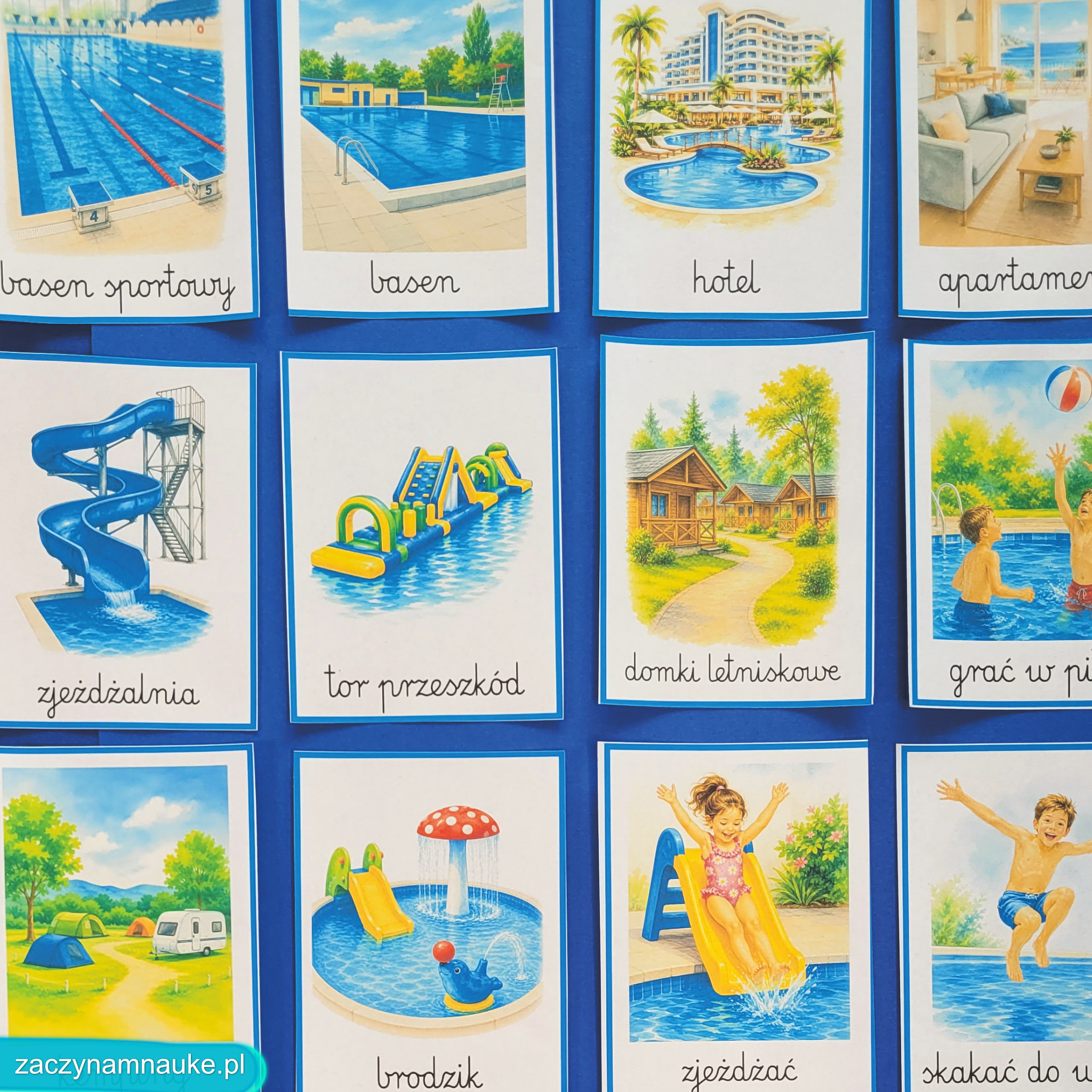 wakacje nad morzem plaza lato nad woda szkola w przedszkolu zajecia gazetka do druku pdf zestaw edukacyjny montessori 1