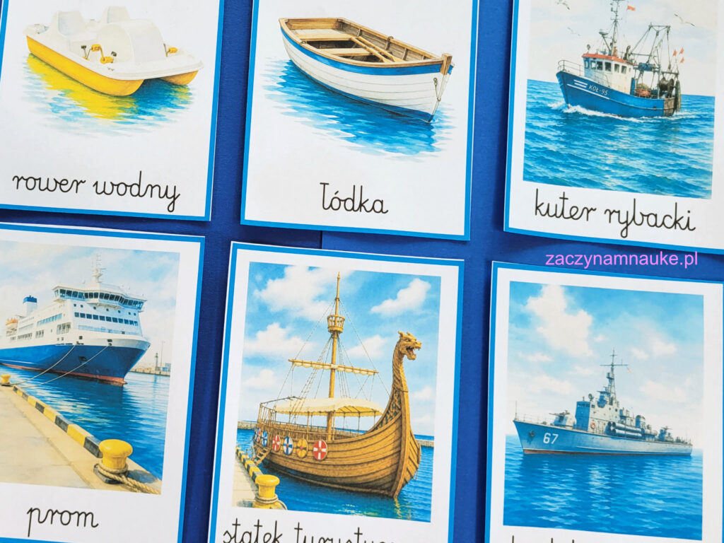 wakacje nad morzem lato nad woda szkola w przedszkolu zajecia gazetka do druku pdf zestaw edukacyjny montessori obrazki na plazy 1