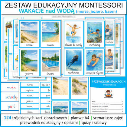 wakacje nad morzem przedszkole lato nad woda basen jezioro kemping zajecia edukacyjne scenariusze karty montessori pdf do druku