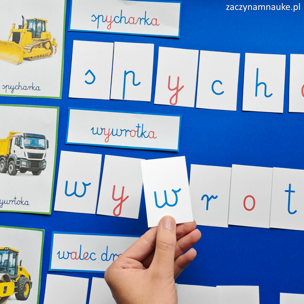 na budowie nauka mowienia nauka czytania plac budowy obrazki dla dzieci pdf druku koparka montessori 1