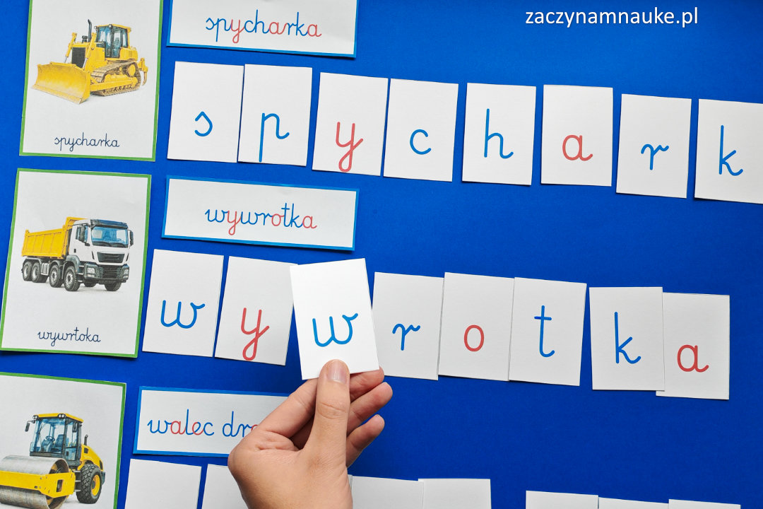 na budowie nauka mowienia nauka czytania plac budowy obrazki dla dzieci pdf druku koparka montessori 2
