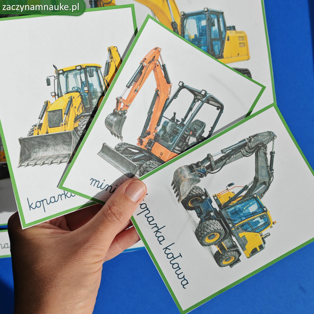 na budowie nauka mowienia nauka czytania plac budowy obrazki dla dzieci pdf druku koparka montessori 24